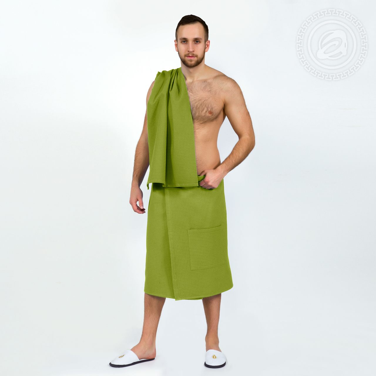картинка Набор для бани и сауны мужской фисташка от производителя АртПостель