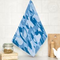 картинка Вафельное полотенце Камуфляж синий от производителя АртПостель