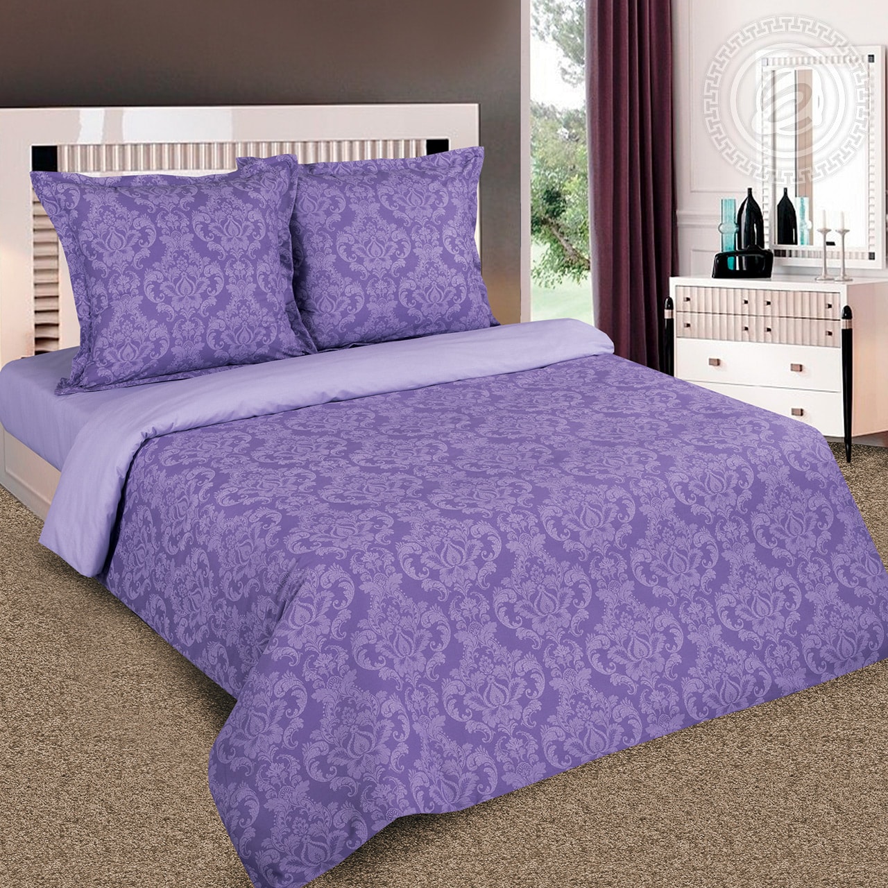 картинка Комплекты постельного белья (кпб) поплин Византия (Фиолетовый) от производителя АртПостель