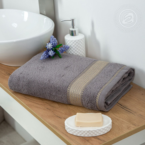 картинка Полотенце махровое "Палитра" (темно-серый) от производителя АртПостель