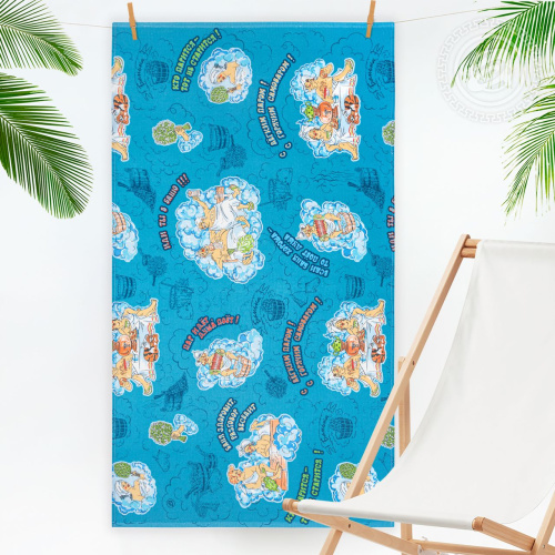 картинка Пляжное вафельное полотенце Жар да пар от производителя АртПостель