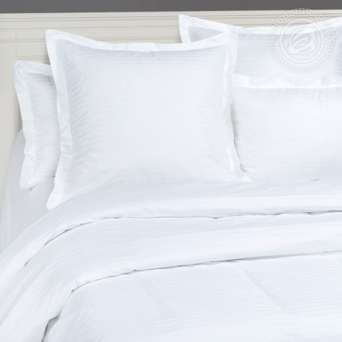 картинка Комплекты постельного белья (кпб) страйп - сатин Белый от производителя АртПостель