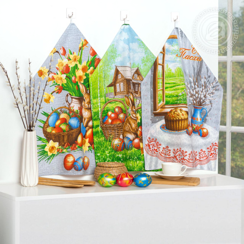 картинка Набор полотенец из рогожки "Околица" от производителя АртПостель