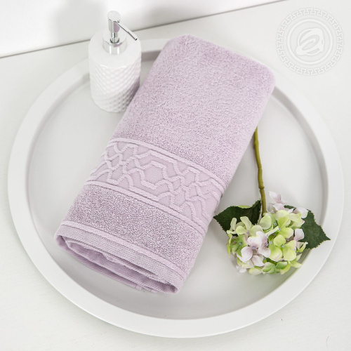 картинка Полотенце махровое "Ажур" (лавандовый) от производителя АртПостель
