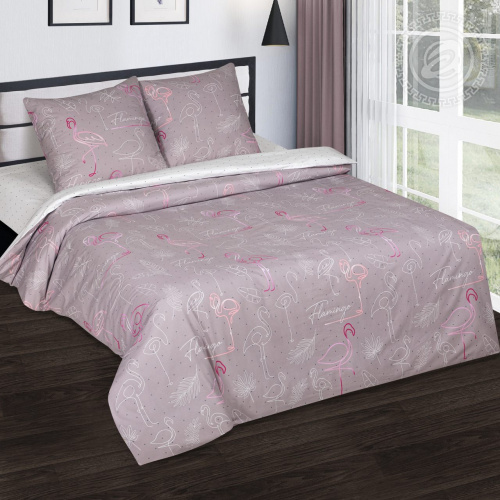 картинка Комплекты постельного белья (кпб) поплин Фламинго от производителя АртПостель