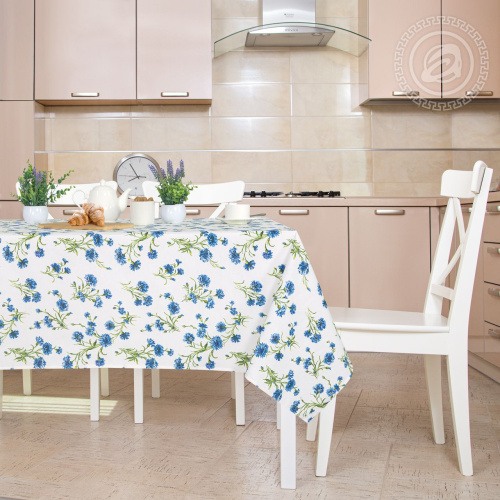 картинка Скатерть из рогожки Васильки от производителя АртПостель