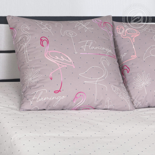 картинка Комплекты постельного белья (кпб) поплин Фламинго от производителя АртПостель
