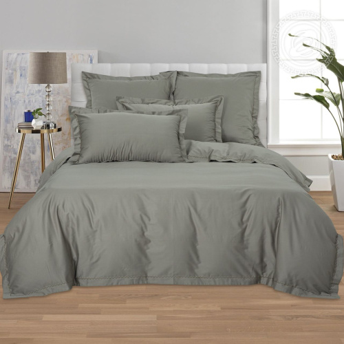 картинка Комплекты постельного белья (кпб) мако - сатин Серо-зеленый от производителя АртПостель