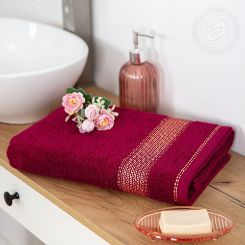 картинка Полотенце махровое "Палитра" (бордовый) от производителя АртПостель