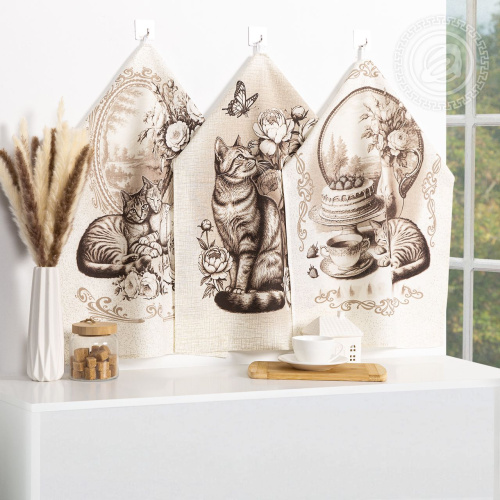 картинка Набор полотенец из рогожки "Ностальгия" от производителя АртПостель