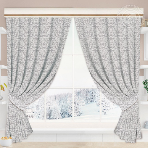 картинка Шторы для кухни с подхватом Кружево от производителя АртПостель